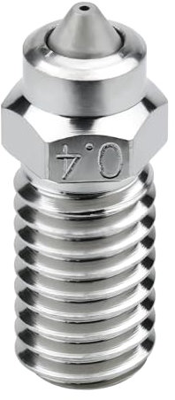 Upgrade Bimetall Düse 0.4mm High Flow Hochtemperatur überzogener Kupfer gehärteter Stahl Bimetall Düse kompatibel mit AnkerMake M5 M5C 3D Drucker (0.4)