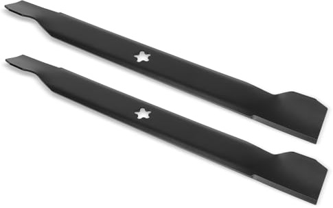 Ecreban Lot de 2 lames de tondeuse 138971 pour tracteur de pelouse Craftsman/Hus Qvarna/Pou LAN 106,7 cm, lames de rechange pour 532138971, 127843, 134149, 531307224