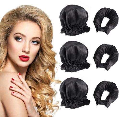 NuAngela Lockenwickler Locken Ohne Hitze,3 Stück Satin Silk Heatless Curls,Heatless Curls Band for Hair Roller,Lockenwickler über Nacht,DIY Haare Styling für Kurzes und Langes Haar