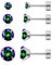 Limerencia G23 Titanium Earrings Set Screw Back, Implant Grade Hypoallergenic Pure Titanium Stud Earrings for Sensitive Ears for Women Men (Rainbow Quartz CZ)