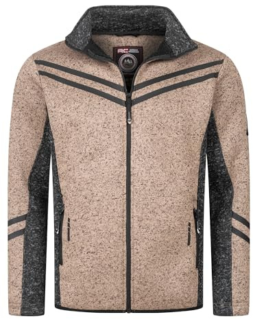 Rock Creek Fleecejacke Herren Outdoor H-373 | Wärmender Sweat-Pullover mit Reißverschluss, weiche Wanderbekleidung für Männer, Alltag, Camping und Freizeit