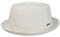 Stetson Dawson Black Pork Pie Herren - Sommerhut mit UV-Schutz 40 - Strandhut aus Papierstroh - Strohhut mit Flechtmuster - Sonnenhut Frühjahr/Sommer weiß M (56-57 cm)