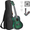Ukulele Adulti Bambini, Ukulele Soprano da 21 Pollici, Ukulele Concerto Artigianale, Chitarra Hawaiana in Legno di Mogano con Plettri a Tracolla Professionale Borsa, Ukulele Bambini da 6 Anni, Verde