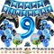 Hierein Gamer Geburtstagsdeko 9 Jahre, XXL Gaming Controller Luftballons Deko Geburtstag, 37 Stück Videospiel Folienballon Kindergeburtstag Deko für Junge, Party Geburtstag Deko mit Tortendeko Banner