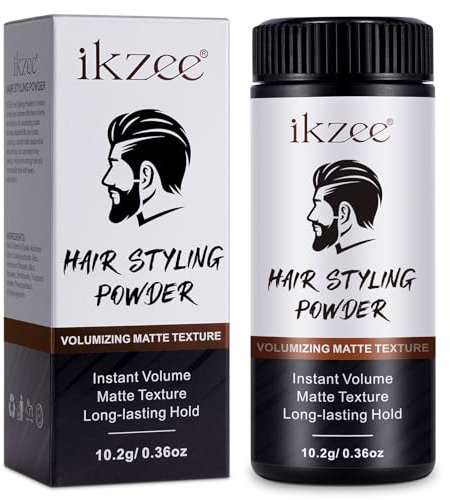 Polvere per lo Styling dei Capelli per Uomo, Polvere per la Consistenza dei Capelli, Polvere per lo Styling Maschile Dall'aspetto Naturale - Consistenza Opaca Tenuta Duratura, Non Grassa,10g