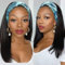 Perücke Mit Stirnband Echthaar Schwarz 16 Inch Headband Wig Human Hair Straight Perücke Damen Echthaar Perücke Wear And Go Glueless Wigs Human Hair Wig For Black Women Brazilian Virgin Human Hair Wig