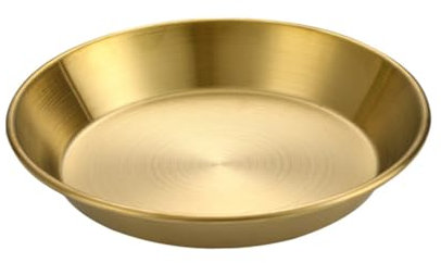 Ciieeo Molde Para Pizza De Acero Inoxidable Bandeja De Oro Comida Inoxidable Porta Cubiertos Horno De Pizza a La Plancha Cacerola Crujiente De Pizza Moldes Redondos Para Pizza Golden