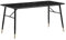 Wohnling Esszimmertisch 160x80x76 cm Esstisch Schwarz in Marmor-Optik Modern, Küchentisch Groß, Speisetisch Rechteckig, Tisch Esszimmer mit Metallbeinen