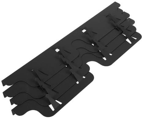 Happyyami Cache Plaque Électrique 16cm en Fer Noir pour Protection de Cuisinière, Accessoires Cuisine Élégants pour Joints de Remplissage Espace pour Four Cuisine