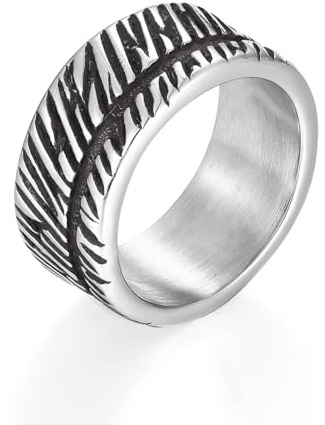 Joliernelle Jesus Crown of Thorns Ring für Männer Vintage Edelstahl Dorn Ring Vine Ast Lucky Ring
