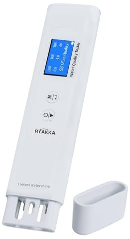 RYAKKA 6-in-1 Trinkwasser Tester mit Intelligente Wertung | TOC, COD, TDS, UV275, EC und Temperatur | Erkennt Bakterien und Pestizidrückstände | Perfekt für Familien oder Camping