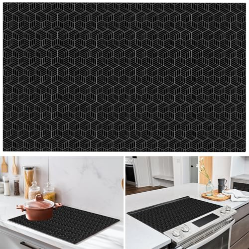 MOERAE Silikon Induktionskochfeld Schutzmatte,Hitzebeständig bis 240°C,Induktionsmatte Kratzfest & Flexibel zuschneidbar (52x78cm)