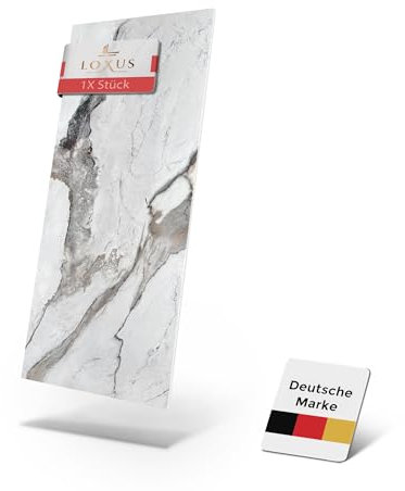 LoXus 3D Wandpaneele in Marmor- und Granitoptik – Styropor-Paneele für Innen- und Außenbereich, Feuchtigkeitsresistent, Einfache Installation, 60x120 cm für Bad,Küche (1 xstück-karabai)