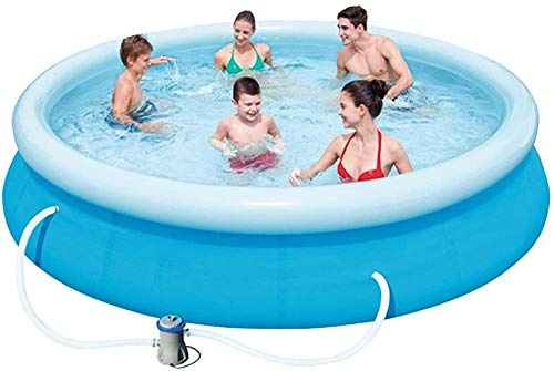 Piscina ispessita per bambini e adulti, piscina all'aperto per 5-7 persone, nessuna installazione richiesta, confezione conveniente con pompa filtrante