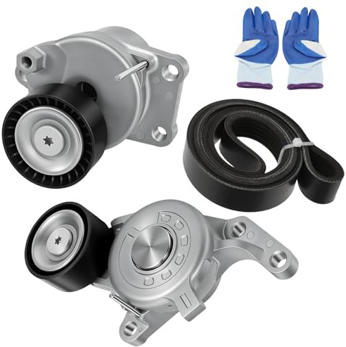 LDLRevX Tendeur Courroie D'entraînement Pour Peugeot 308 3008 508 Citroën C4 C5 Opel Grandland 2.0 HDi/BlueHDi 542R0167 Bras Tendeur Ensemble Courroies Trapézoïdales Nervures EPDM 6 Nervures