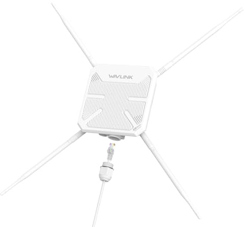 WAVLINK AC1200 Outdoor Access Point, Dual-Band Outdoor Wireless Access Point (5 GHz 867 Mbps + 2,4 GHz 300 Mbps) 4x7dBi Antennen, IP67 wettergeschützt, Aktives/Passives PoE, 1000 Mbit/s WAN/LAN