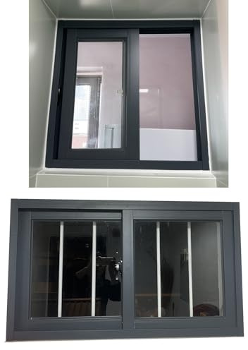 WEKONUMEX Small Basement Window, Sliding Window With Tempered Glass And Screen White And Grey Multiple Sizes(Grey,26inx23in)
