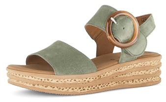 Gabor Damen Plateausandalen, Frauen Sandalen,Pass-Form,Pflege-leicht,Plateau,qualitaet,Respira,robust,rustikal,sensitiv,vegan,Pine,40 EU / 6.5 UK