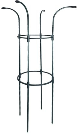 APLVFFZH Pflanzen Rankhilfe Metall Kletterhilfe Pflanzenspalier Topfpflanzenstütze Rankgitter Wetterfest mit Stabilem Metallrahmen für Kletterrosen, Mehrfarbig, 100cm