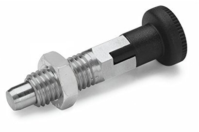 ganter Norma Elementos | Rast pernos – GN 717 | Perno Diámetro 6 mm, acero inoxidable, 2 unidades), plateado, GN 717-6-M12X1, 5-CK-NI