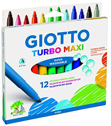 GIOTTO 0764 00 Turbo Maxi Fasermaler, Mehrfarbig