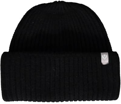 FRAAS Damen Mütze aus Kaschmir - 24 x 20 cm - warme Beanie mit Rippenmuster