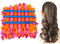SVNLIR Manuelle Lockenwickler,Lockenwickler üBer Nacht, Aus Kunststoff, Mit Friseurwerkzeug, FüR Damen, 65 cm, Orange Und Rosa, 18 StüCk
