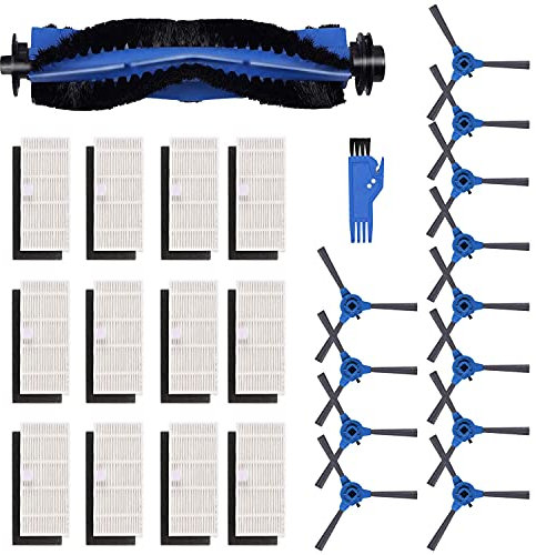 26 Stück Ersatzteile für Kyvol Cybovac E20 E30 E31 Roboter Staubsauger, 12 HEPA-Filter, 12 Seitenbürsten, 1 Hauptbürste, 1 Reinigungsbürste