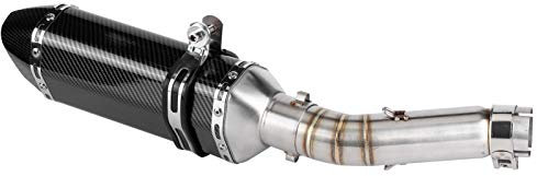 Auspuff-Schalldämpfer – Mid-Pipe-Auspuffanlage + Slip-On-Schalldämpfer im Carbon-Stil mit DB-Killer-Motorrad-Auspuffanlage Mid-Pipe-Auslass-Schalldämpfer für CBR500R CB500F