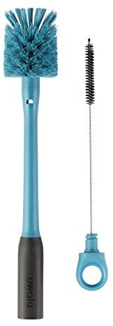 OWALA 2-in-1 Water Bottle and Straw Cleaning Brush, Plastic, Smokey Blue (C04745)