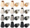 Gativs Kordelenden aus Metall 40 Stück Verschlusskappen Kordelenden Metall Endstück Kordel Verschluss Endkappen Endstopfen Kordelstopper Gold Silber Schwarz für Kordeln 13mm x 8mm