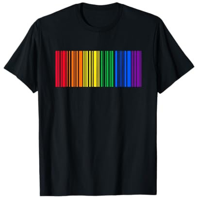Regenbogen Flagge Queer Gay Pride CSD Barcode LGBTQ T-Shirt