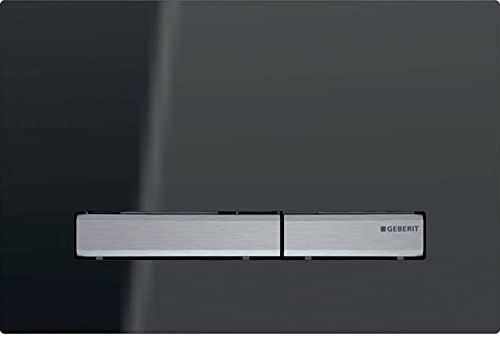 Geberit Sigma 50 Drückerplatte Schwarz Lava/Chrom für UP720, UP320 und UP300, 24.6x16.4 cm