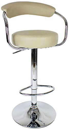 Netfurniture Lazio Barhocker, verstellbar, cremefarben