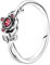 PANDORA, Disney Beauty and the Beast Rose Ring, Size 60
