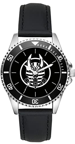 KIESENBERG Herrenuhr Ägypten Anubis Gott Fan Armbanduhr Geschenk Analog Quartz Lederarmband Uhr L-21264