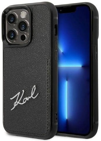 Karl Lagerfeld KLHCP14LCSSK Hülle für iPhone 14 Pro 6,1 hardcase Schwarz Signat