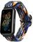 kwmobile Fascia Compatibile con Huawei Band 7 - Cinturino Smart-Watch Fitness-Tracker Nylon Blu Scuro/Giallo/Grigio ca. 15-18,5 cm