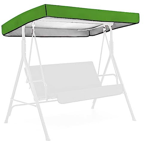 PJDDP Hollywoodschaukel Dachbezug,wasserdichtes Ersatzdach für Hollywoodschaukel 3 Sitzer,UV-Schutz Dach Gartenschaukel Sonnendach für Hollywoodschaukel/Hängematte,Grün,191x23CM/75x47IN