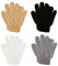 SATINIOR 4 Paar Winter Kinderhandschuhe Kinder Stretch Fäustlinge Warme Baby Strickhandschuhe für Mädchen Jungen (Schwarz, Weiß, Khaki, Grau, 4-10 Jahre)