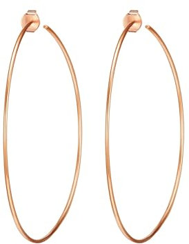 Lulu Jane Damen Ohrringe aus Messing Modeschmuck Ohrcreolen roségold