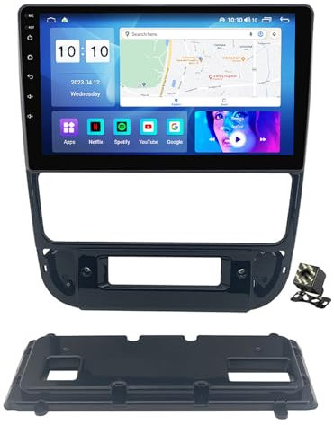 WeFloHsL Navegación GPS Autoradio para Peugeot 406 1999-2004 Radio de Coche Estéreo Android 12 Soporte Carplay/Android Auto Control del Volante FM 4G WiFi Bluetooth+Cámara Trasera,Negro,M700S/8+128G