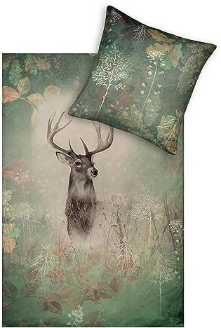 ESTELLA Kuschelflanell Bettwäsche Wilbur moos