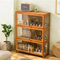 Sammlung Vitrine,natürlicher Bambus Rahmen, Acryl Sammlung Vitrine, staubdicht, passend für Haus und Büro Gebrauch (3-floors-70cm, Wood Color)