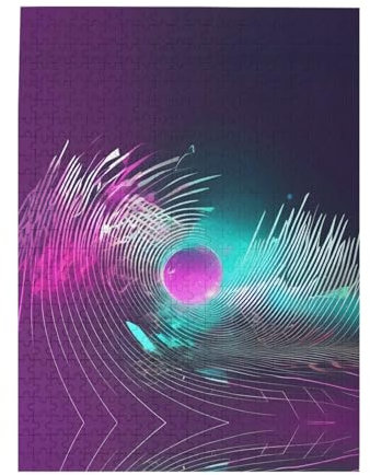 Music sound wave Customized Picture Puzzle - Enticing Jigsaw Puzzle - Ideal for Family Leisure 500 Piece Puzzles for Adults Clearance