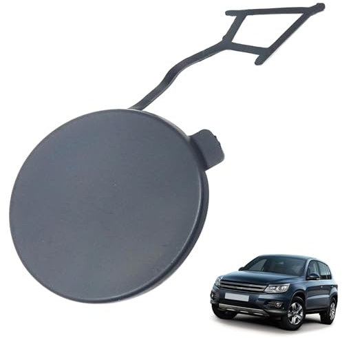 FZJDSD Tappo di copertura per gancio di traino paraurti anteriore compatibile con Volkswagen Tiguan 2017 2018 2019 2020 2021 Sostituire 5NG807241