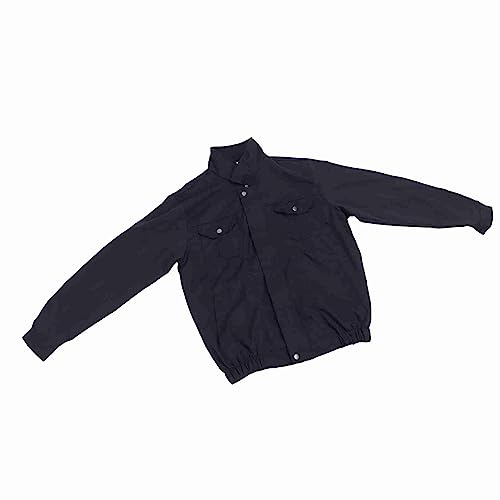 Pongnas Kühlventilator-Jacke, Belüften Außen-Kühlventilator-Jacke, Polyesterfaser-Umluftzufuhr, Marineblau, für Arbeiten Im Freien (XL)
