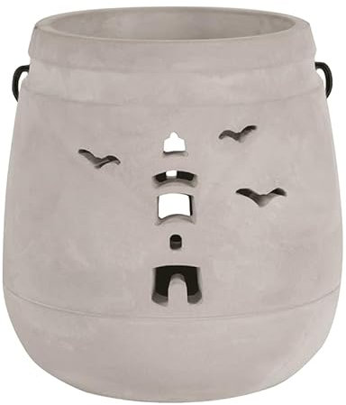 Beton Windlichter 12 cm/h grau (Leuchtturm)