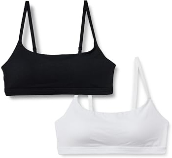 Amazon Essentials Damen Scoop-Bralette aus Baumwolljersey, 2er-Pack
