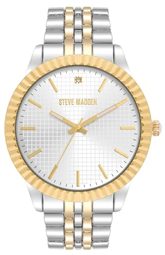 Steve Madden Herren Echtes Diamant -Zifferblattarmband